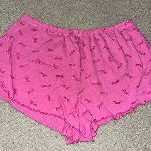 PINK Victoria's Secret Pink Logo Sleep Shorts Sz L